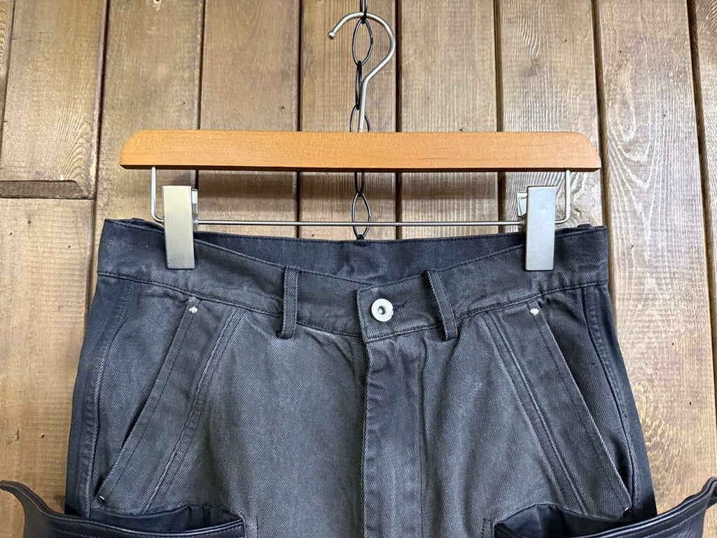 Rick Owens Men's Summer Cotton Cowhide Low Waist Zipper Loose Solid Color Casual Work Shorts Ngvp #9486