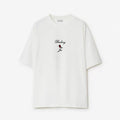 Burberry Men's Women's Summer Letter Floral Embroidery Cotton Round Neck Solid Color Short Sleeve T-Shirt #76328