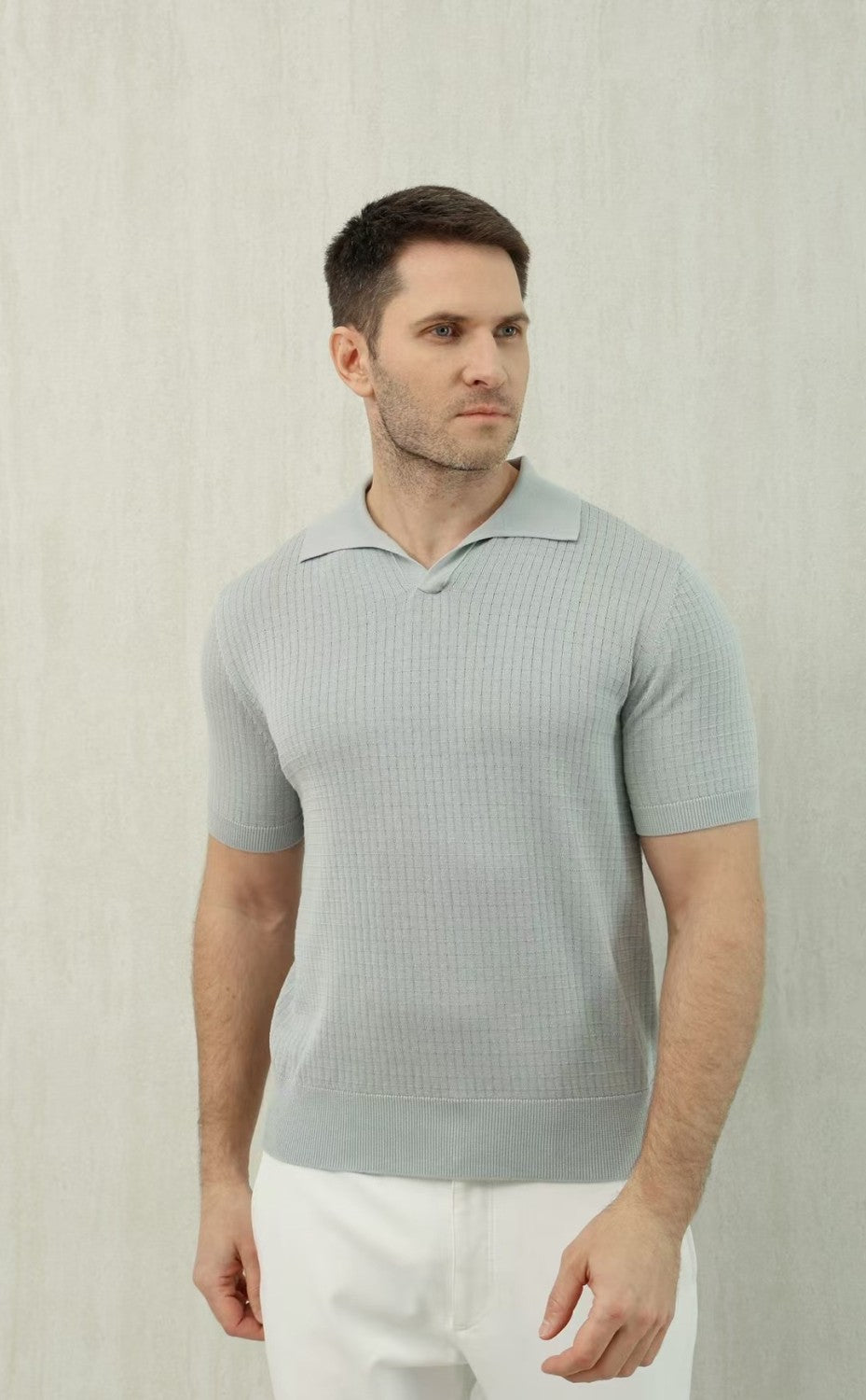 Loro Piana Men's Summer Refreshing Thin Knitted Lapel Short-sleeved Top Multicoloured Fashion Comfortable Temperament T-shirt Ngvp #9956