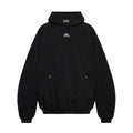 Balenciaga Men's Autumn and Winter Solid Color Embroidery Letter Print Teddy Woven Fabric Hooded Sweatshirt #74459