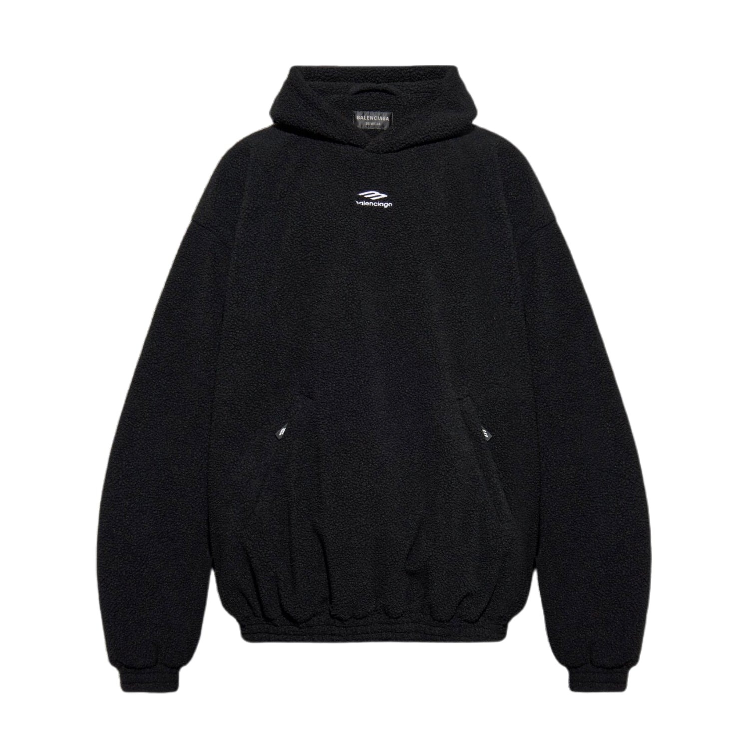 Balenciaga Men's Autumn and Winter Solid Color Embroidery Letter Print Teddy Woven Fabric Hooded Sweatshirt #74459