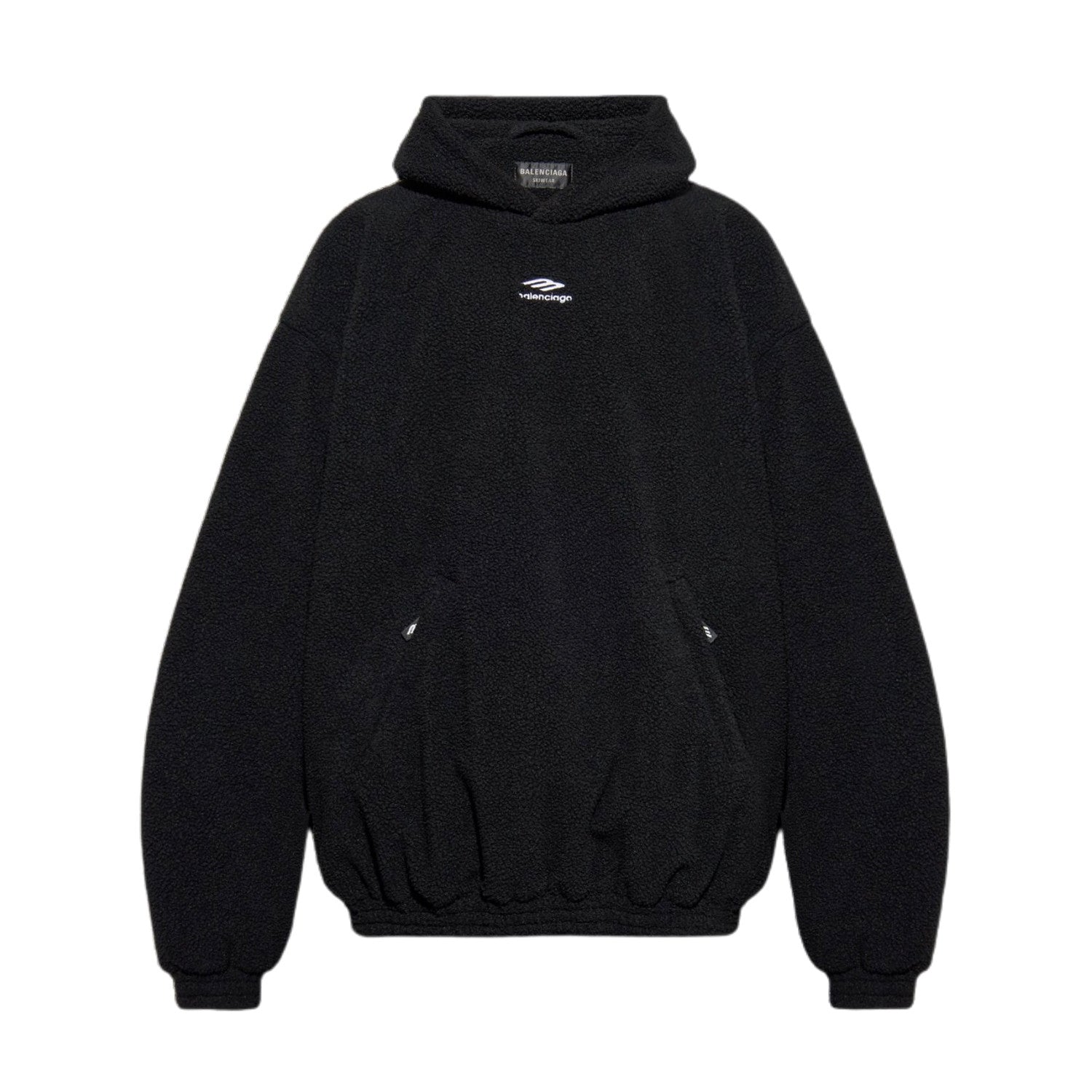 Balenciaga Men's Autumn and Winter Solid Color Embroidery Letter Print Teddy Woven Fabric Hooded Sweatshirt #74459
