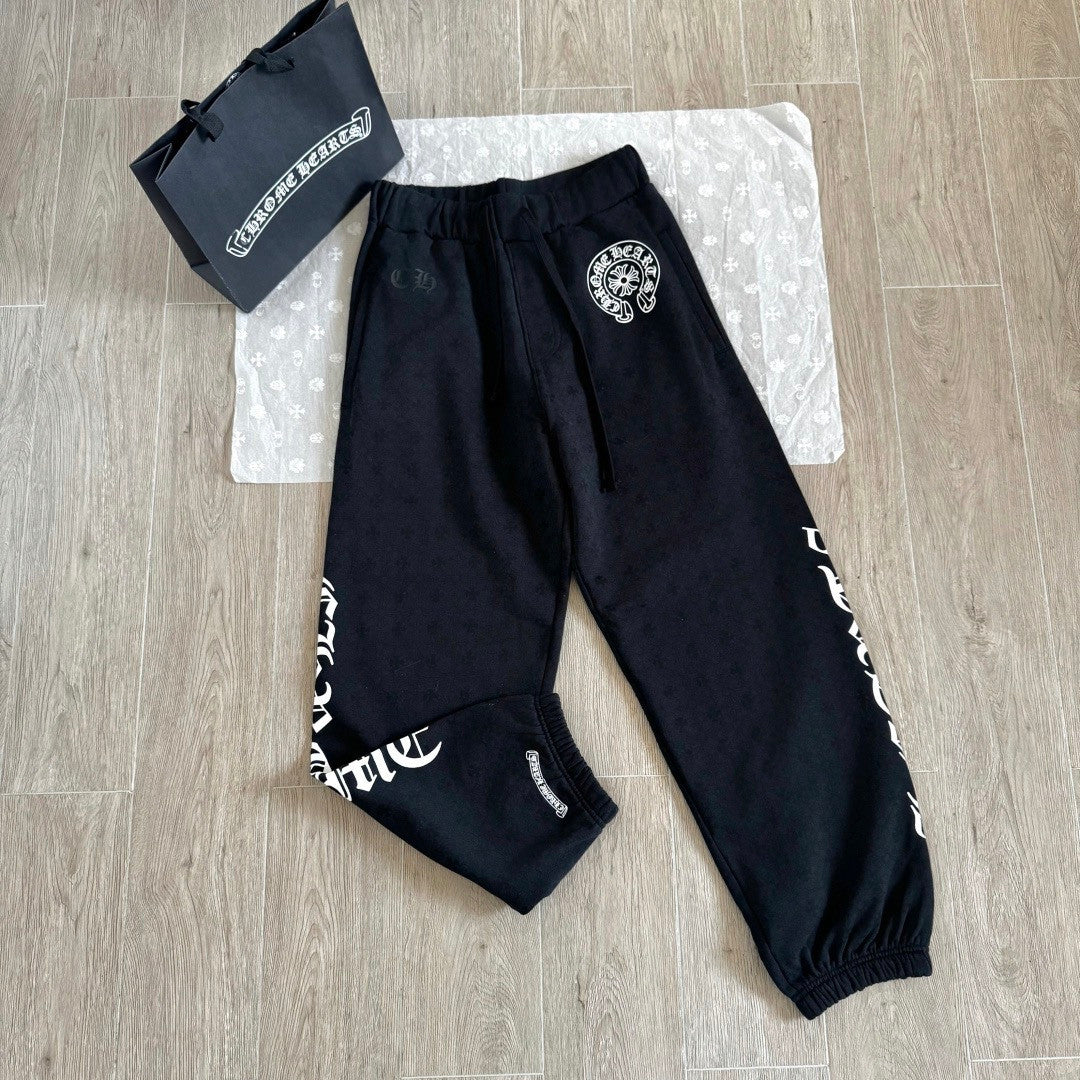 Chrome Hearts All Over Printed Dark Pattern Hooded Sweatshirt Pants #375728