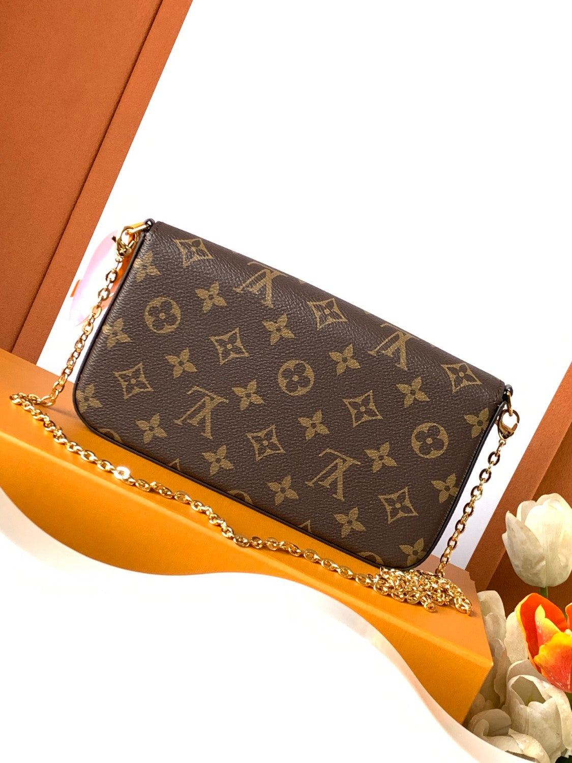 Pochette Félicie Louis Vuitton Women's Pochette Accessoires Handbag Logo Full Printed Solid Color Cowhide Casual Shoulder Bag Bags #75759