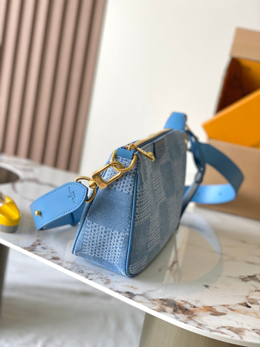 Louis Vuitton Pochette Accessories XL 3D N00204 Women's Men's Canvas Letter Logo Checkered Leather Pendant Fashion Luxury Bag Bags #77282