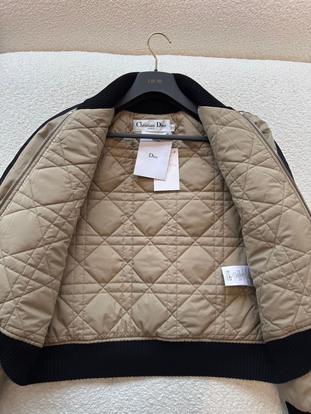 Dior Dioriviera Men's And Women's Fall/Winter Fashion Casual Color Block Zipper Palms Rui Print Pilot Jacket #79487