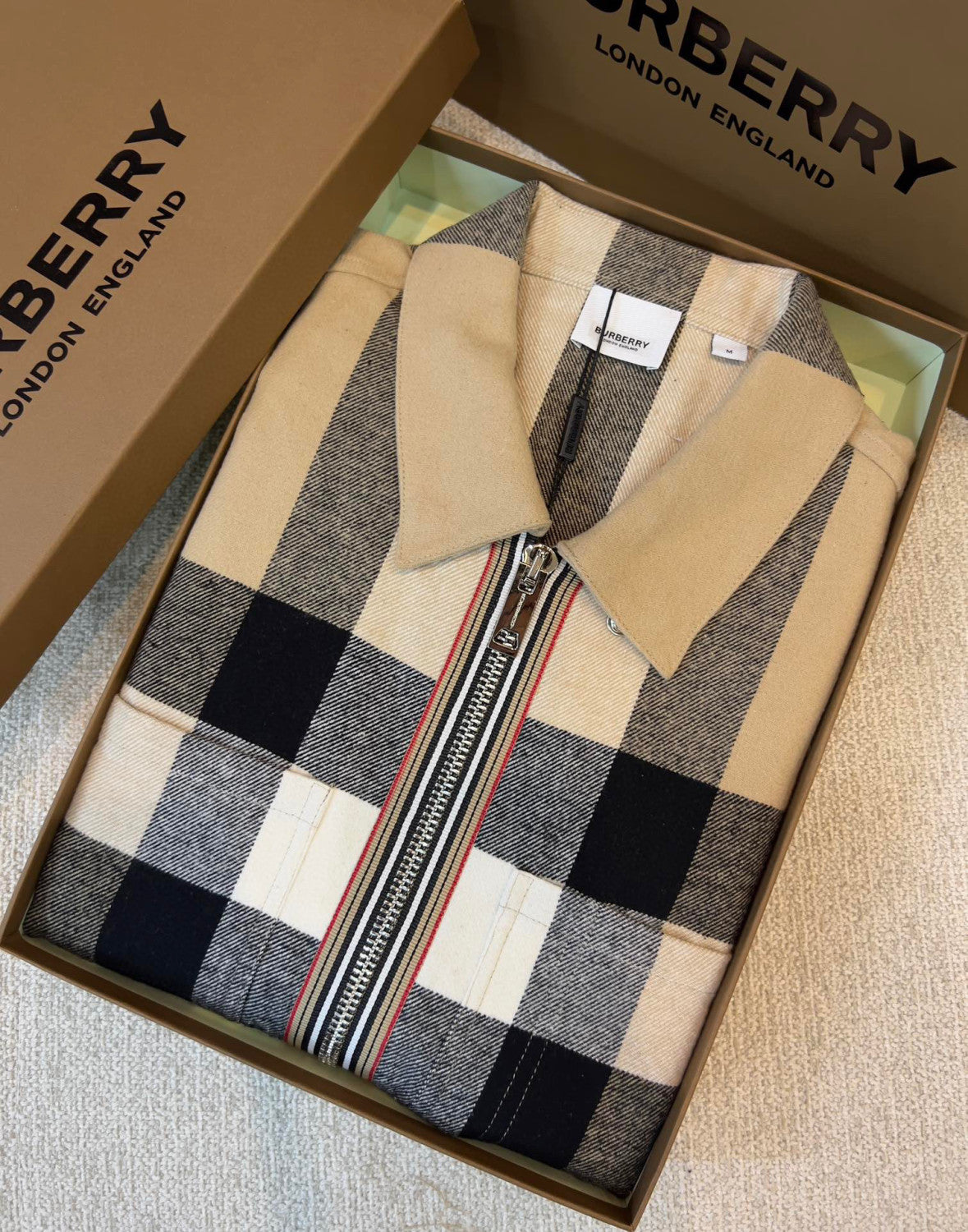 Burberry Men's Check Zip Jacket #96224