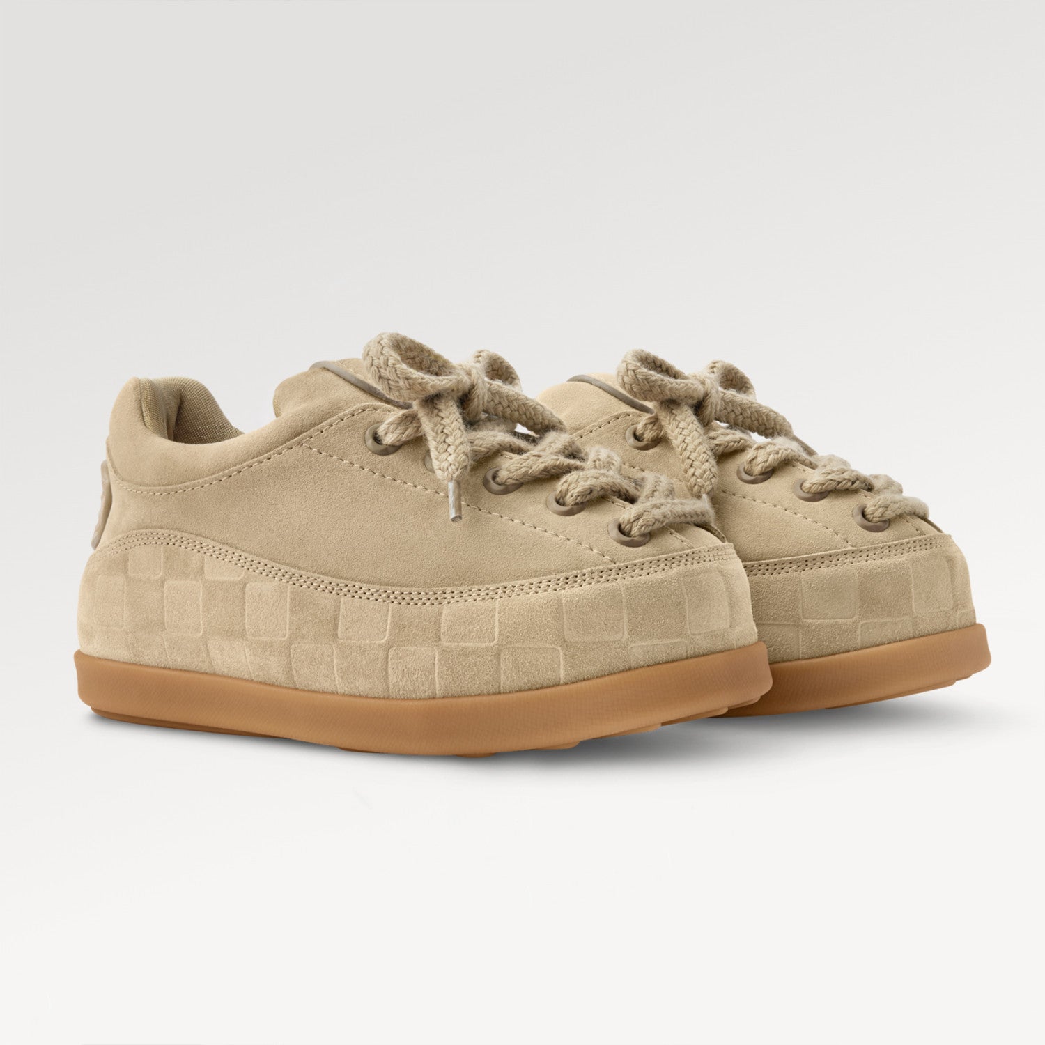 Louis Vuitton Lv Yeti Lace-up Shoes For Men And Women Autumn/winter Printed Patchwork Round-toe Chunky Suede Warm Boots Couples' Shoes #81455