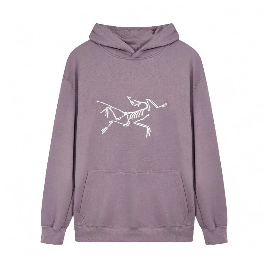Arcteryx Men's and Women's Autumn Clashing Logo Printed Solid Color Loose Hooded Sweatshirt Pullover #97948