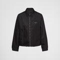 Prada Men's Fall/Winter Fashion Casual Solid Color Collared Zipper Nylon Triangular Logo Shirt Style Jacket #79153