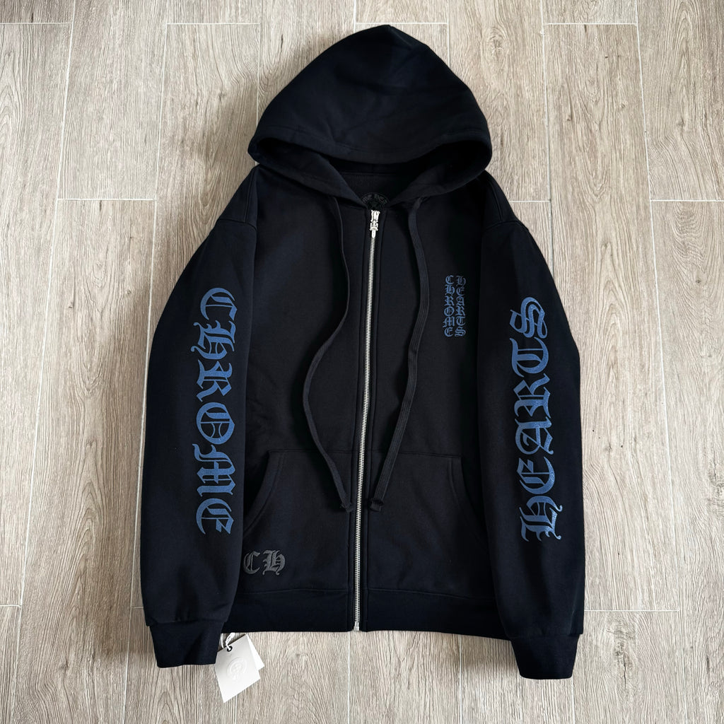 Chrome Hearts Blue Sanskrit Letters Waffle Lining Hooded Sweatshirt Pants #375714