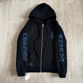 Chrome Hearts Blue Sanskrit Letters Waffle Lining Hooded Sweatshirt Pants #375714