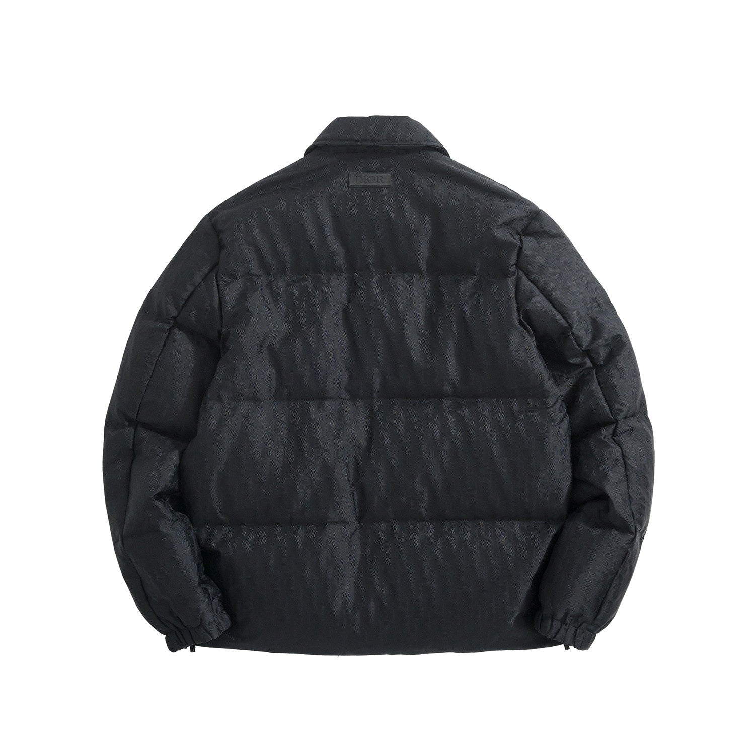 Dior Men's Fall And Winter Black Dark Logo Print Lapel Single Breasted Long Sleeved Puffer Down Jacket #74317