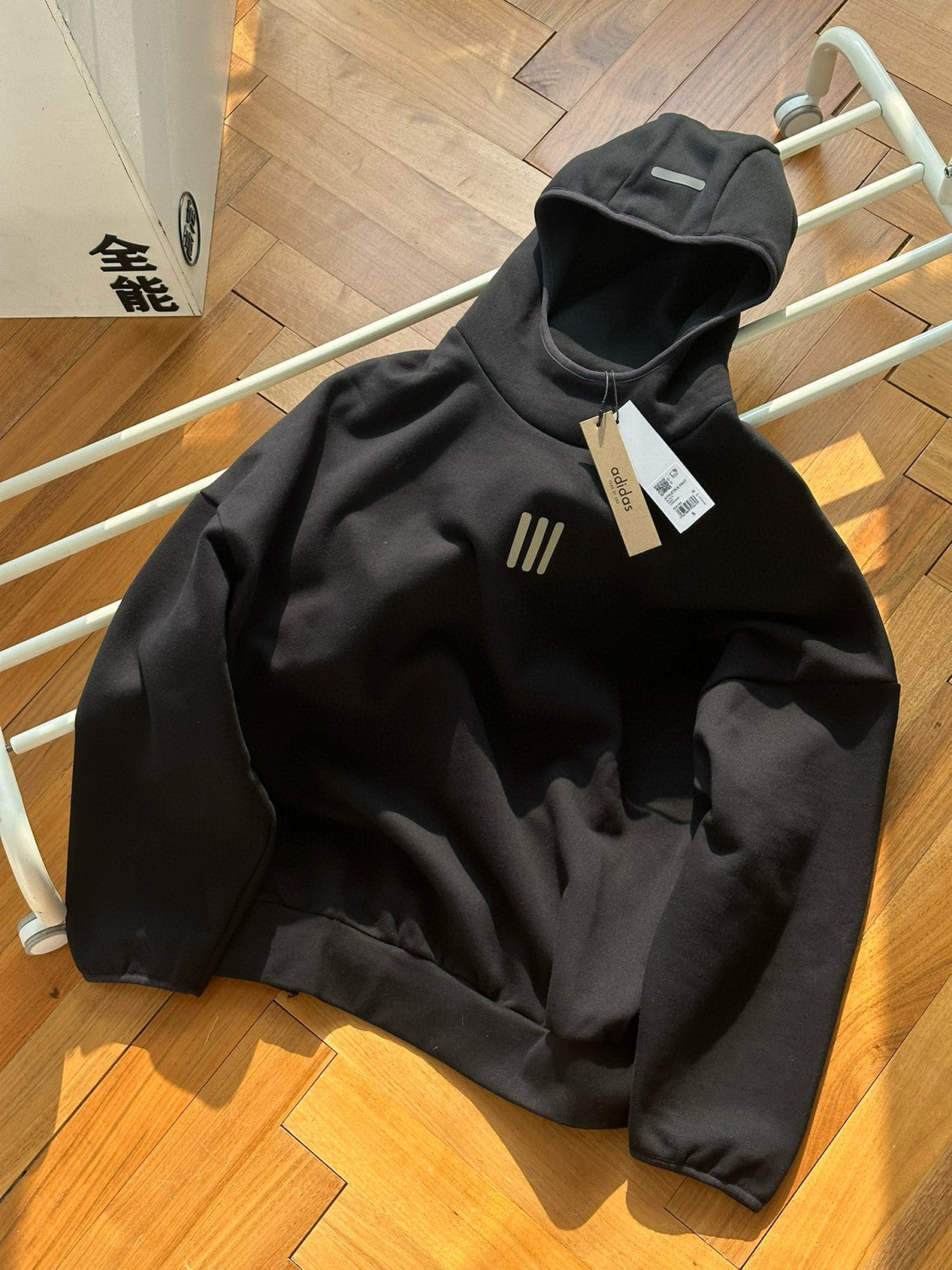 Fear of God x Adidas Men's and Women's Spring and Autumn Black Casual Sports Hooded Sweatshirt Pullover Pants Suit Set #97924