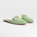 DIOR Baby Bow Mule Pistachio Suede Goatskin #377752