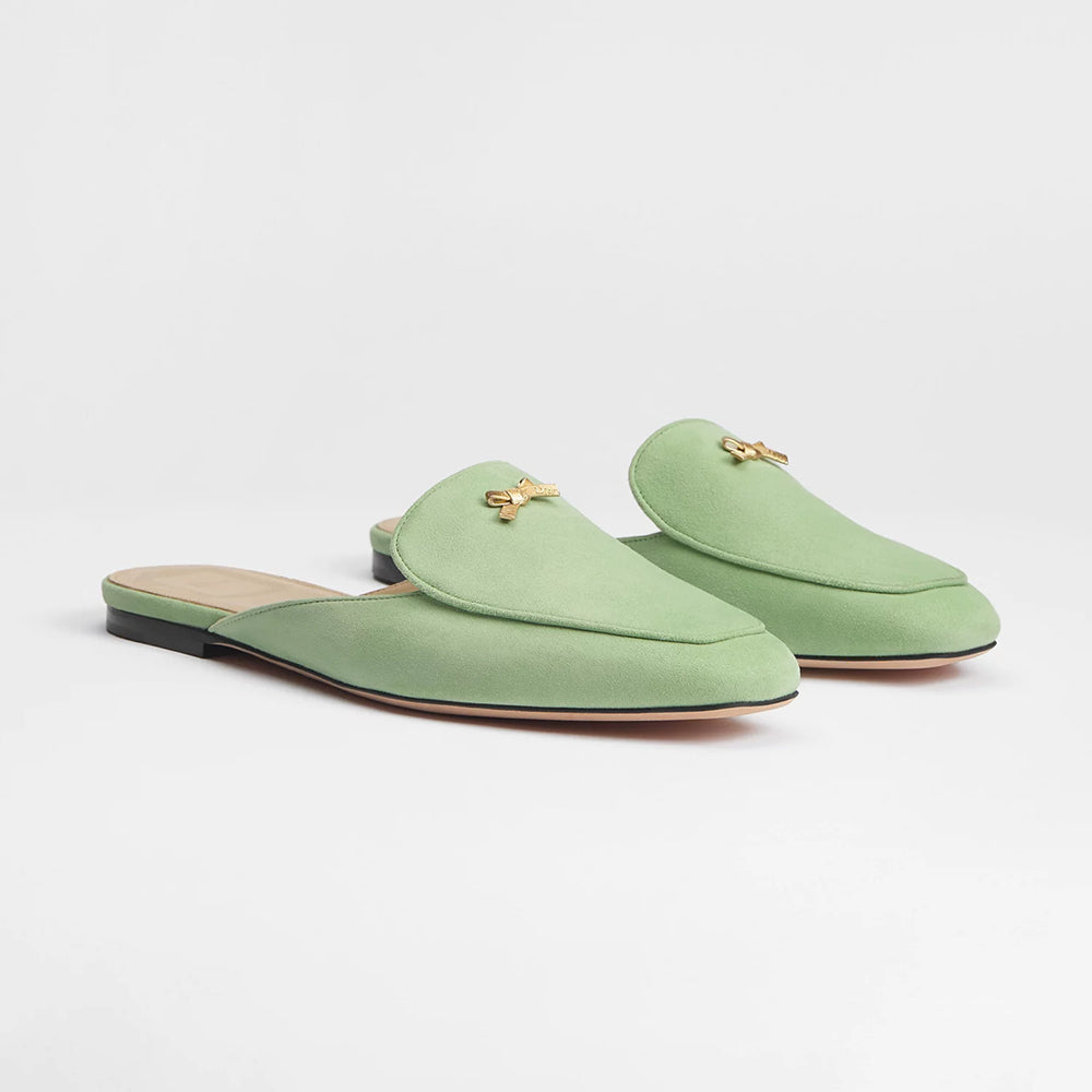 DIOR Baby Bow Mule Pistachio Suede Goatskin #377752