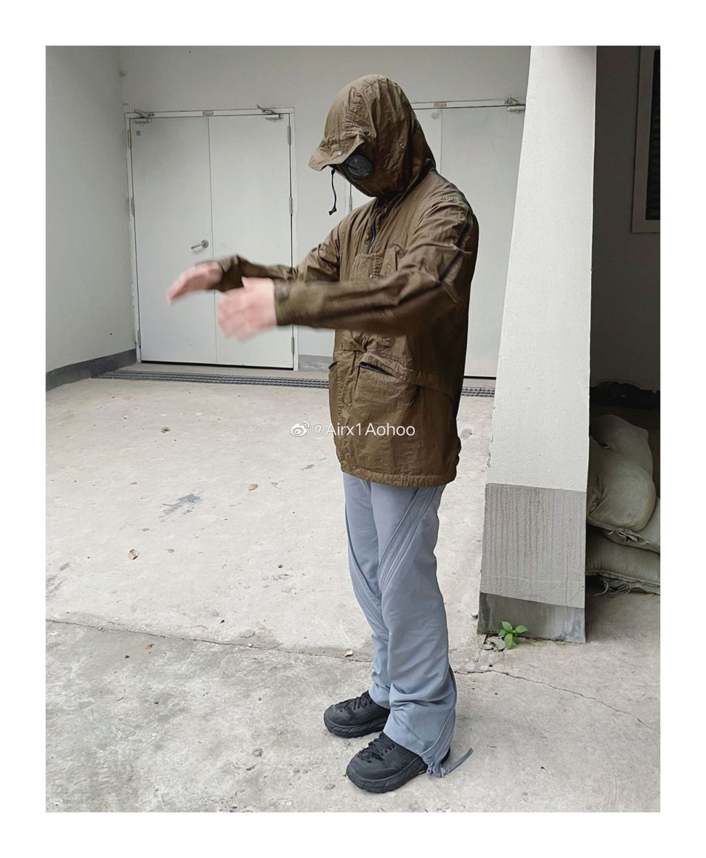 Raf Simons Men's Spring/Fall Solid-Color Layered Zipper Loose-Fit High-Street Casual Nylon Pants Straight-Leg Trousers Ngvp #2539