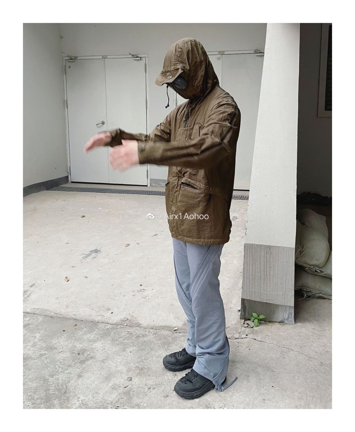 Raf Simons Men's Spring/Fall Solid-Color Layered Zipper Loose-Fit High-Street Casual Nylon Pants Straight-Leg Trousers Ngvp #2539