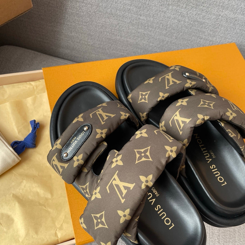 Louis Vuitton LV Pool Pillow Comfort Women's Summer Solid Color Letter Print Slippers Shoes #77247