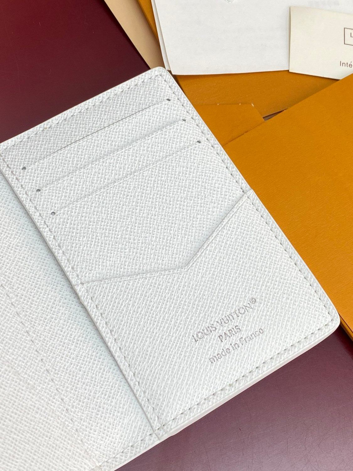 Louis Vuitton Men's Solid Color Logo Print Holiday Sports Series Leather Card Holder Wallet Bag Bags #77332