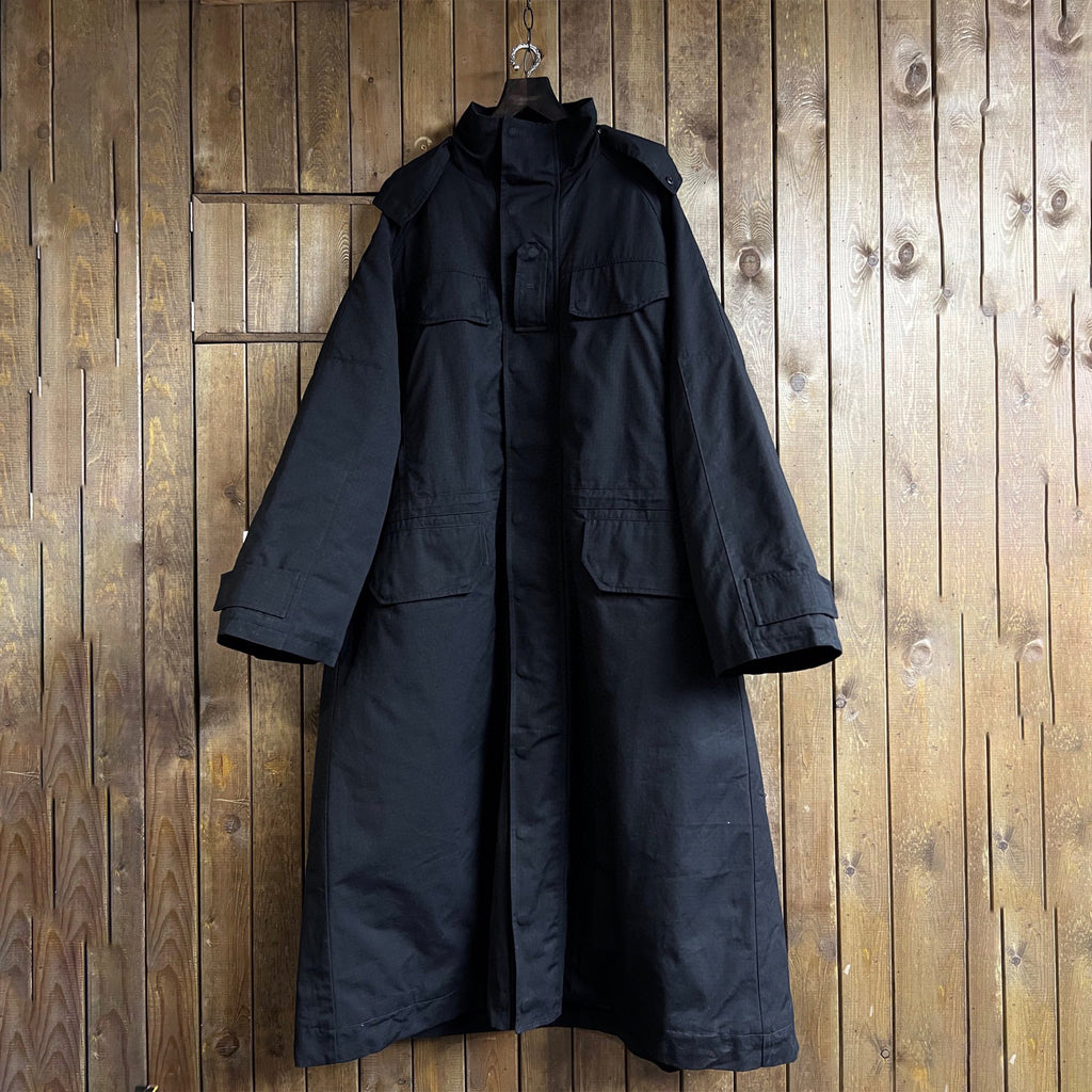 Balenciaga Black Long Loose Hooded Work Coat Ngvp #6658