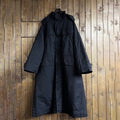Balenciaga Black Long Loose Hooded Work Coat Ngvp #6658