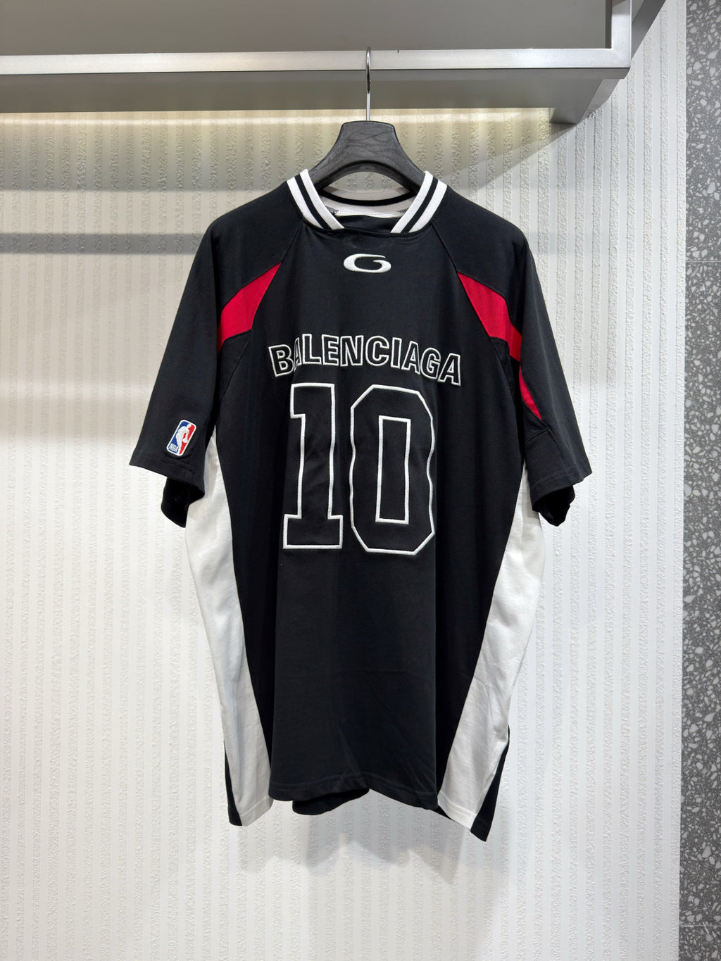 Balenciaga Men's Balenciaga NBA Collaboration Oversized T-shirt in Black Multicolor #377153