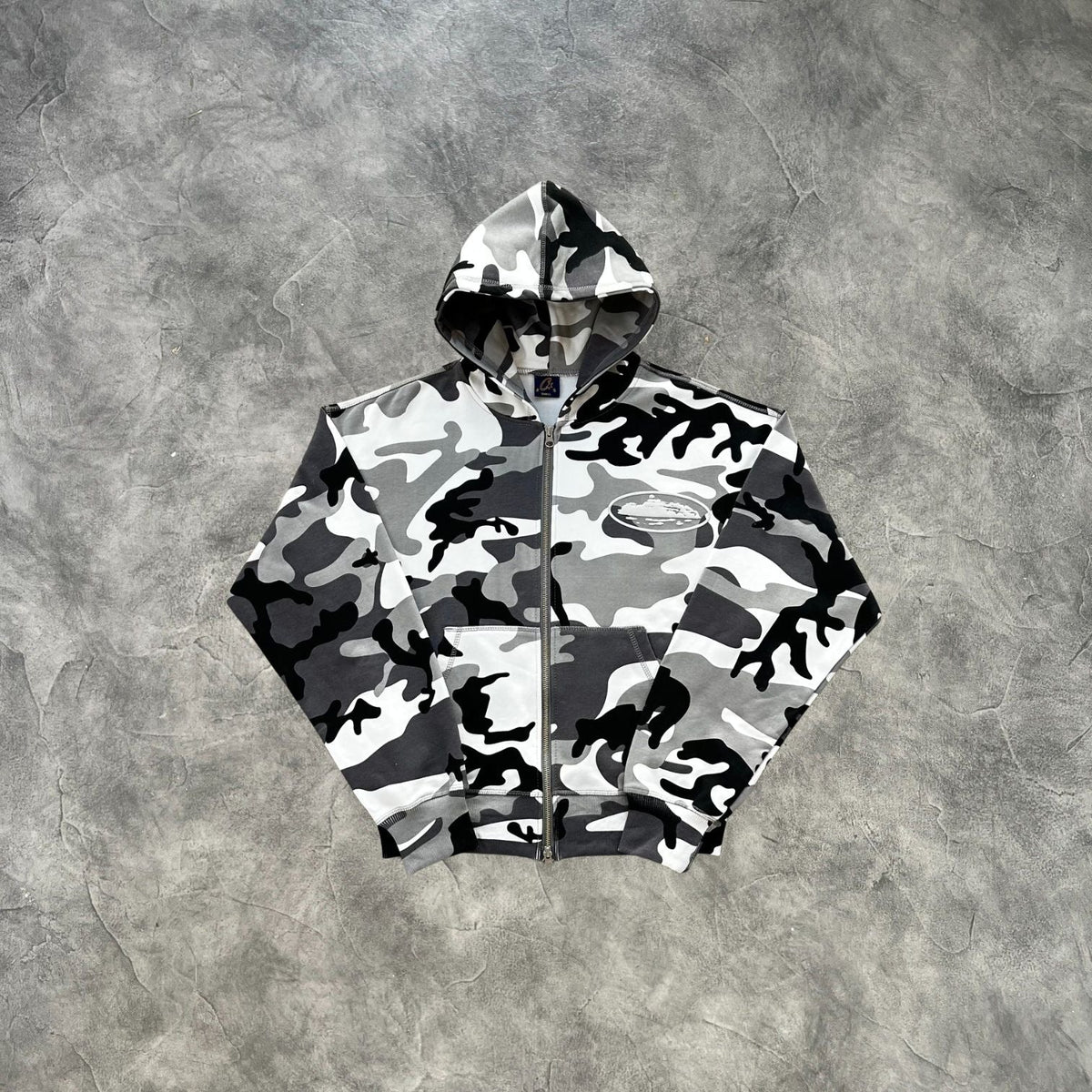 Corteiz Zip-Up Shorts Set Arctic Camouflage