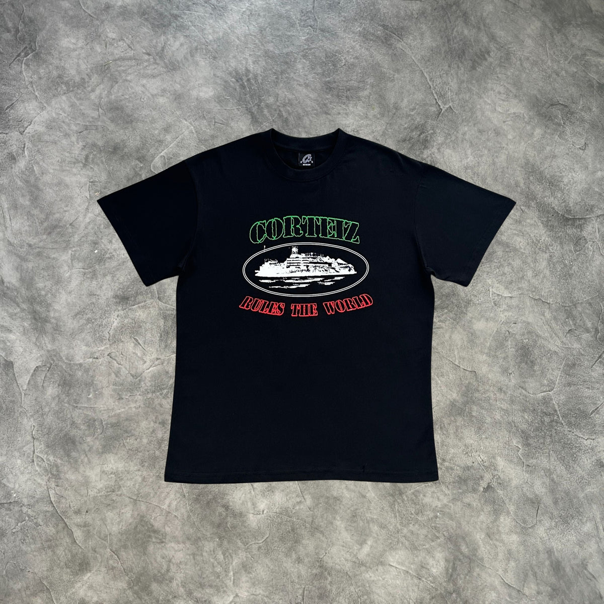 Corteiz Rules The World Italia T-Shirt Black