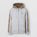 Burberry Zip Sport Hooded Sweatshirt Grey #96112