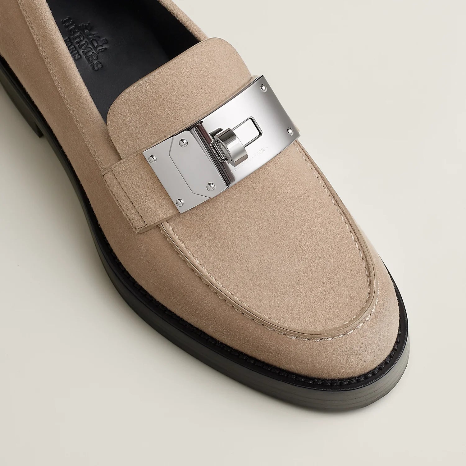 Hermes Hot loafer Beige #334035