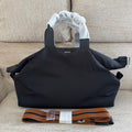 Zegna Ranglan Handbag Bags Black Technology Fabric Luggage Bag # 195388