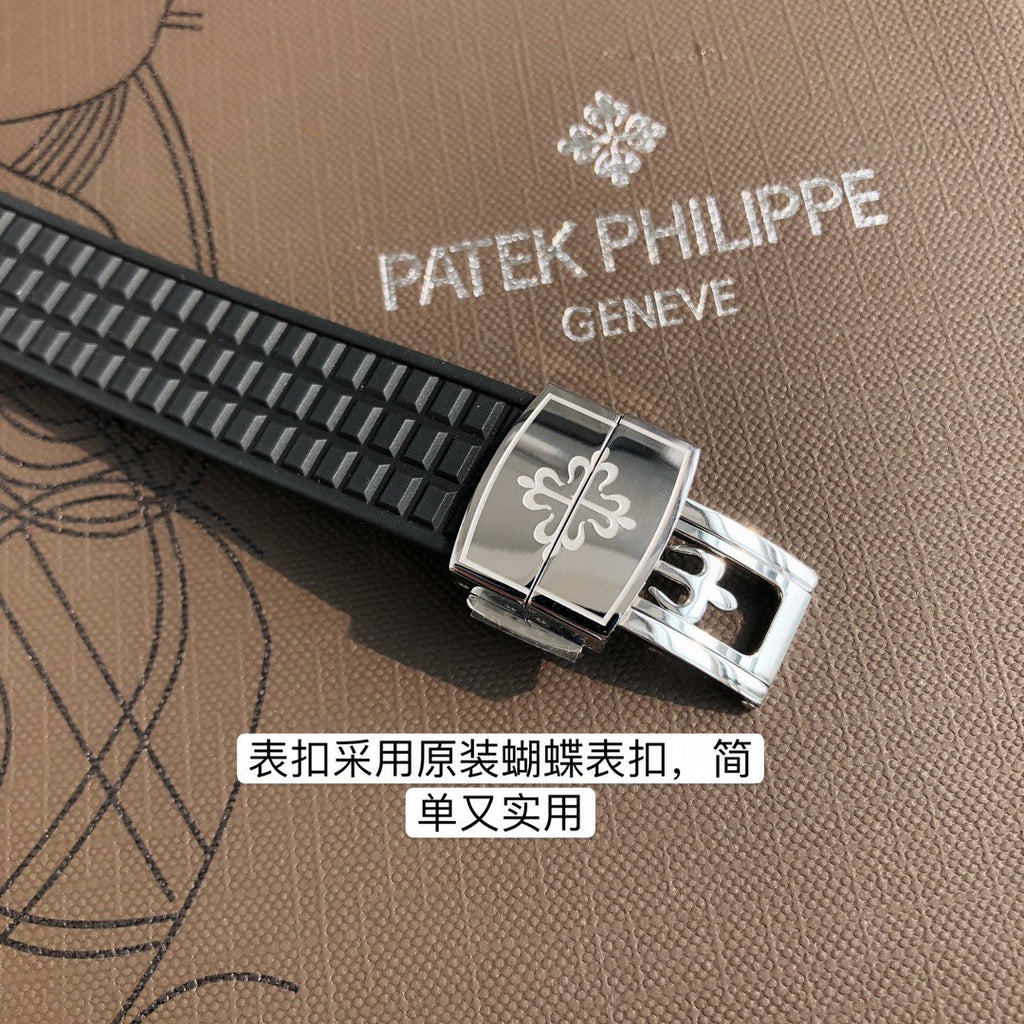 Patek Philippe Mechanical Watches With Diamonds On Silicone Straps Watch #96352