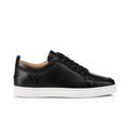 Christian Louboutin Louis Junior Men's And Women's Solid Color Grained Cowhide Low Top Lace Up Flat Casual Shoes #77144