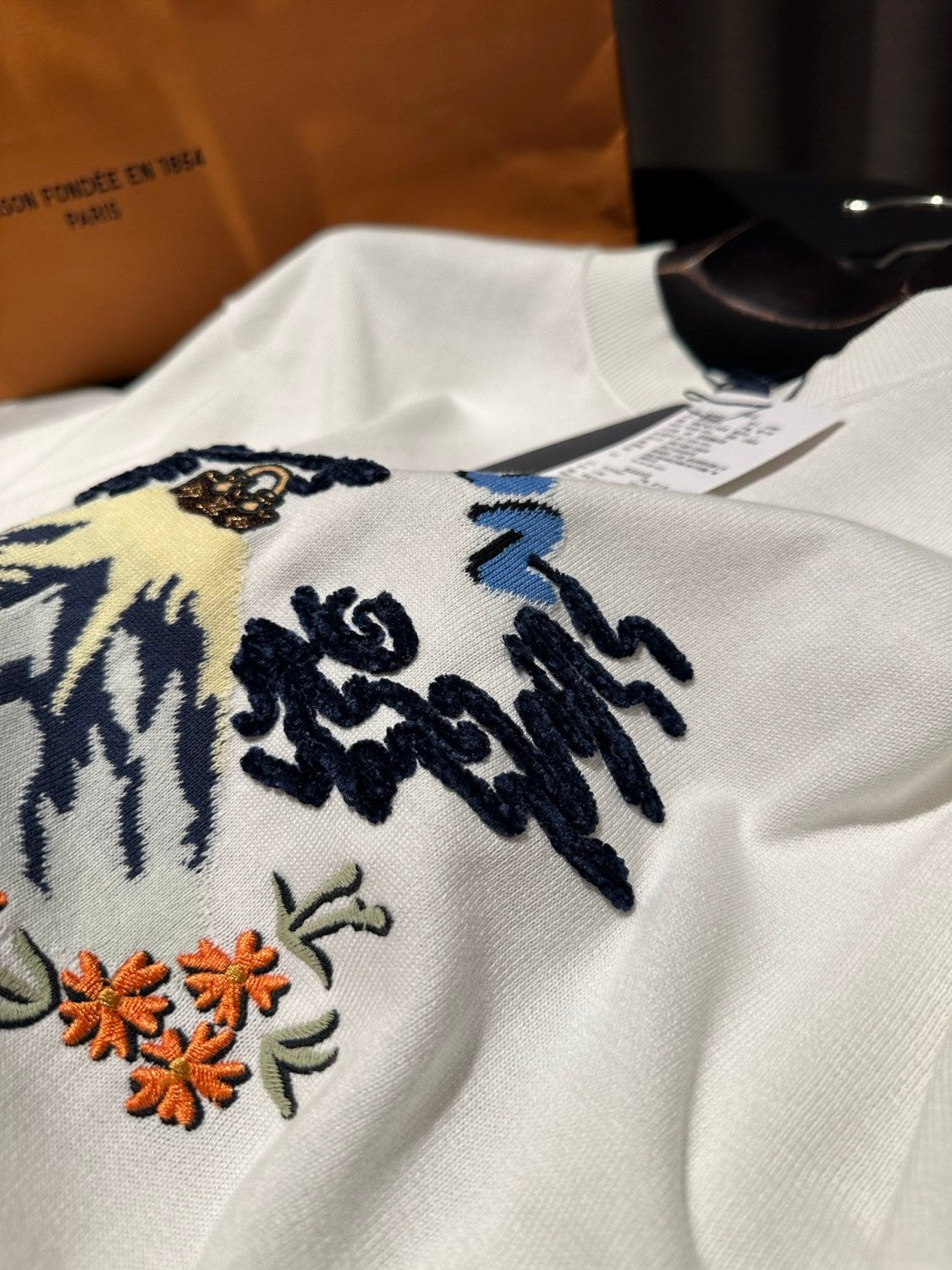 Louis Vuitton Men's And Women's Summer Solid Color Fashion Casual Letter Print Embroidered Short Sleeve Round Neck T-Shirt #78217