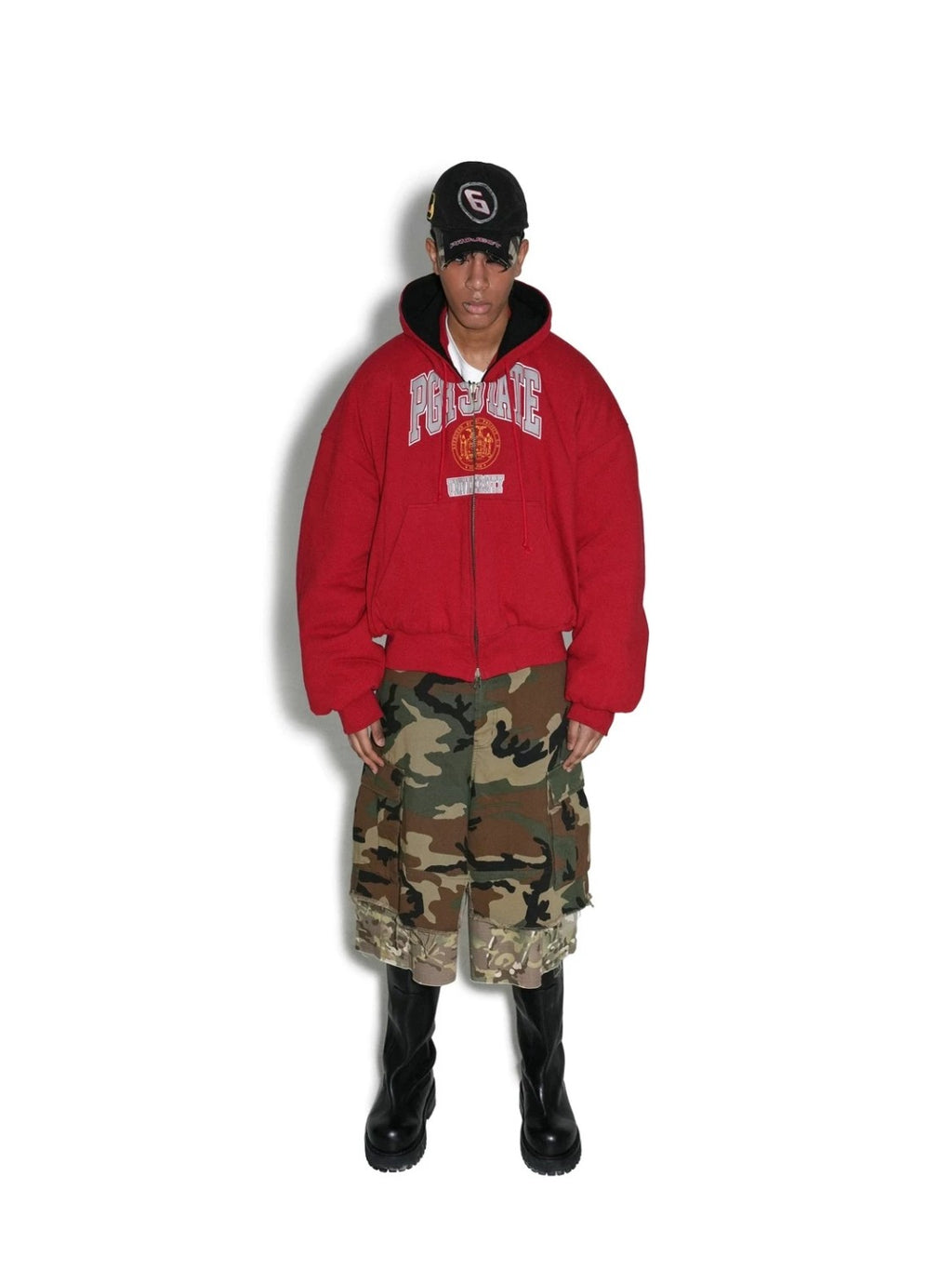 GRAILZ Project G/R Men's Summer Vintage Camouflage Layered Spliced Destruction Casual Pants Cotton Shorts Ngvp #1918