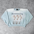 Enfants Riches Deprimes Diva Print Washed Haze Blue Raglan Sleeve Sweatshirt #333685
