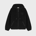 Celine Hooded Jacket in Wool and Cotton Fleece #333474