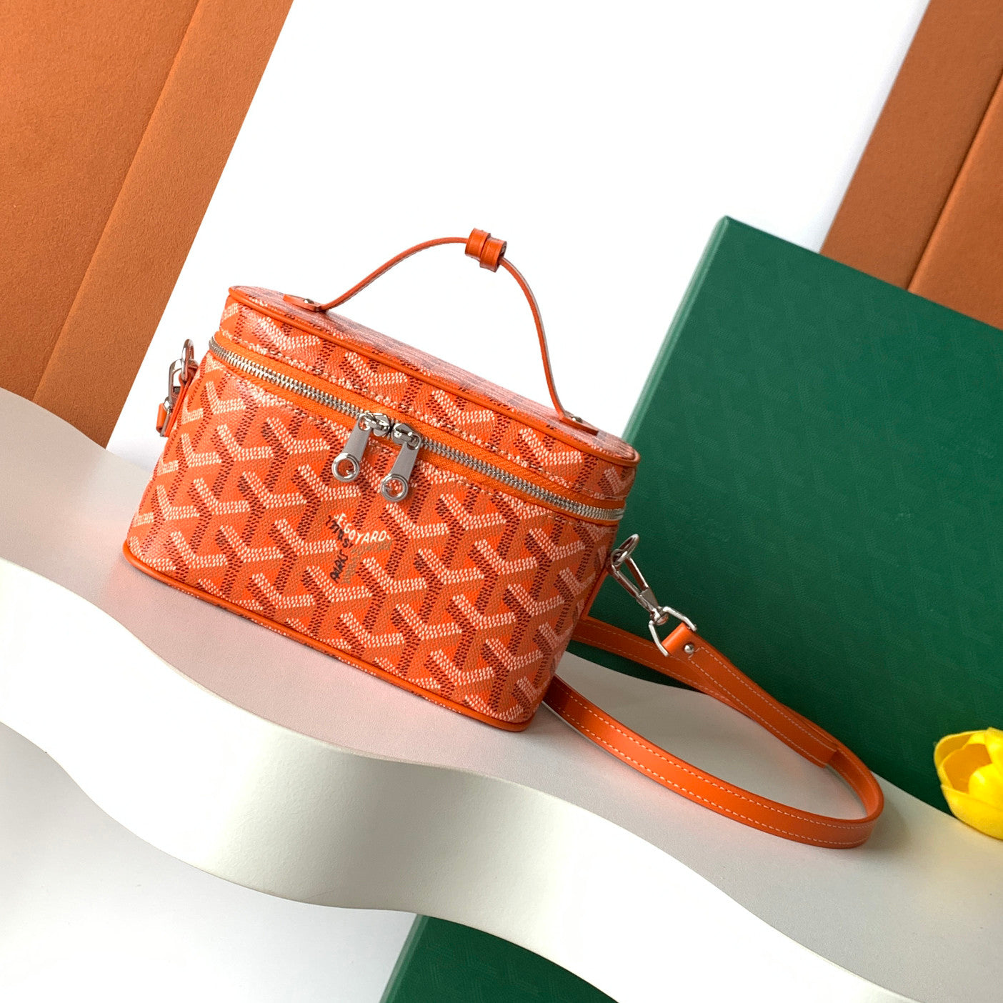 GOYARD MUSE Women's Fashion Classic Double Zip Closure Adjustable Strap Mini Makeup Bag Handbag Crossbody Bag Bags MUSEVAMINTY-09CL09P #79346