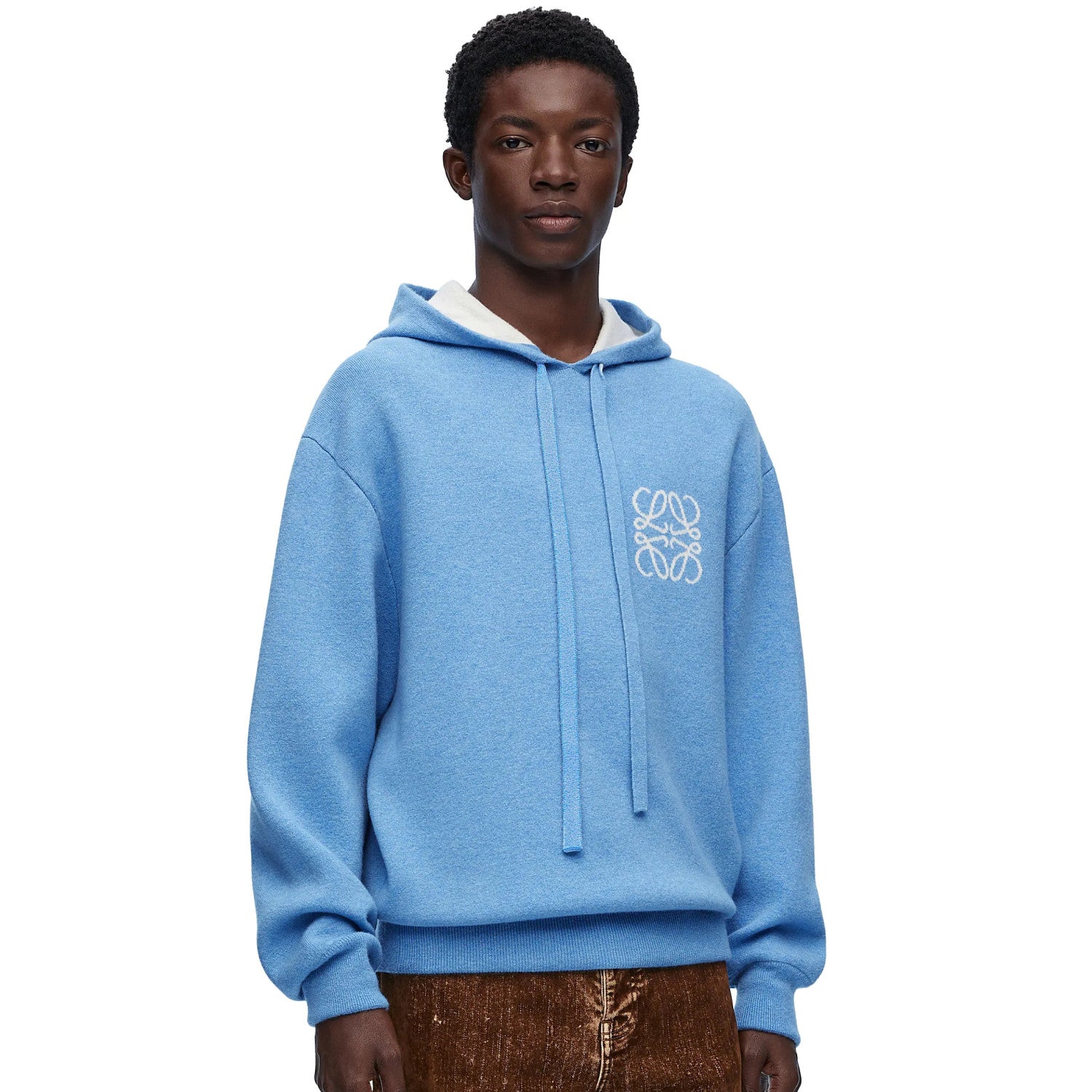 Loewe Men's And Women's Spring and Autumn Solid Color Cashmere Long Sleeve Hooded Sweatshirt Pullover #98148