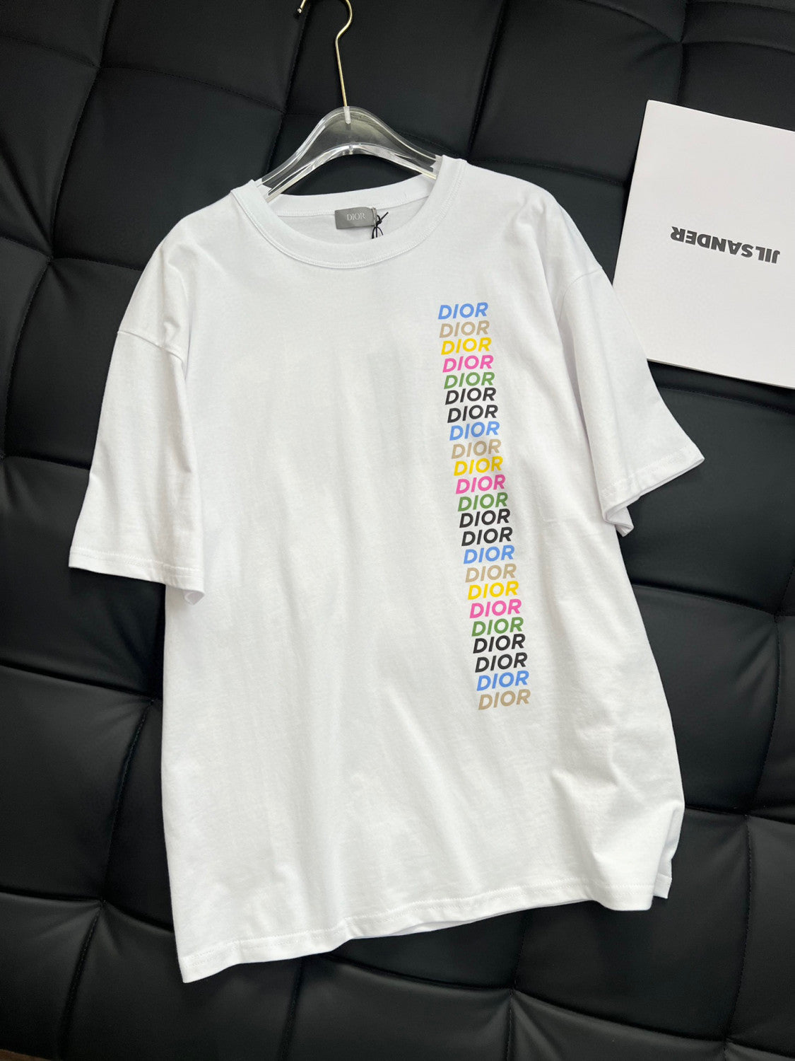 Dior Men's Summer Colorful Letter Short Sleeve Loose Fit T-Shirt #97256