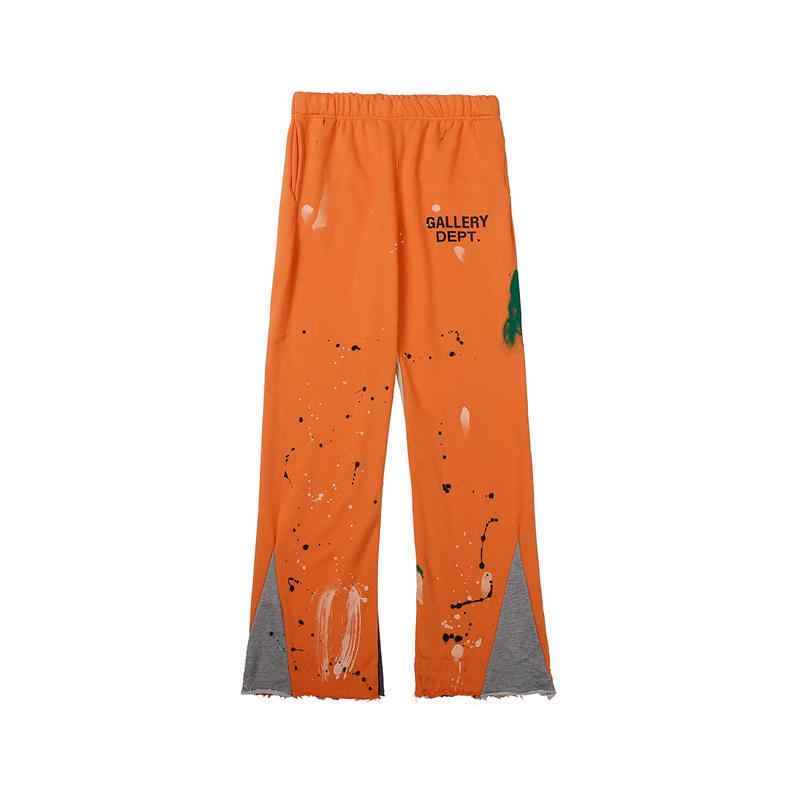 Gallery Dept Men's Spring And Autumn High Street Trend Structure Splicing Splash Ink Casual Sweatpants American Fashion Casual Straight Casual Pants #71782
