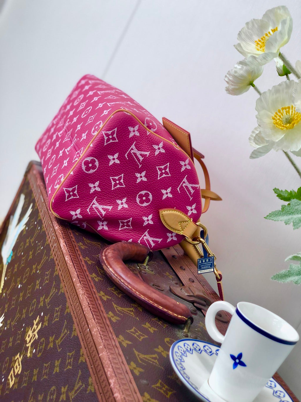 Louis Vuitton Women's Fashion Classic Dragon Fruit Red Logo Zipper Closure Leather Shoulder Bag Handbags In Small Medium And Large Sizes Crossbody Bag Bags #78654