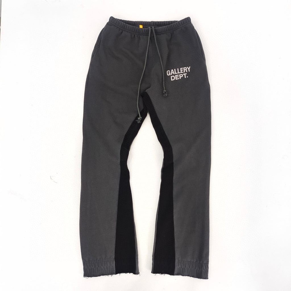 Gallery Dept Dark Grey Patchwork Cotton Drawstring Pants #96556