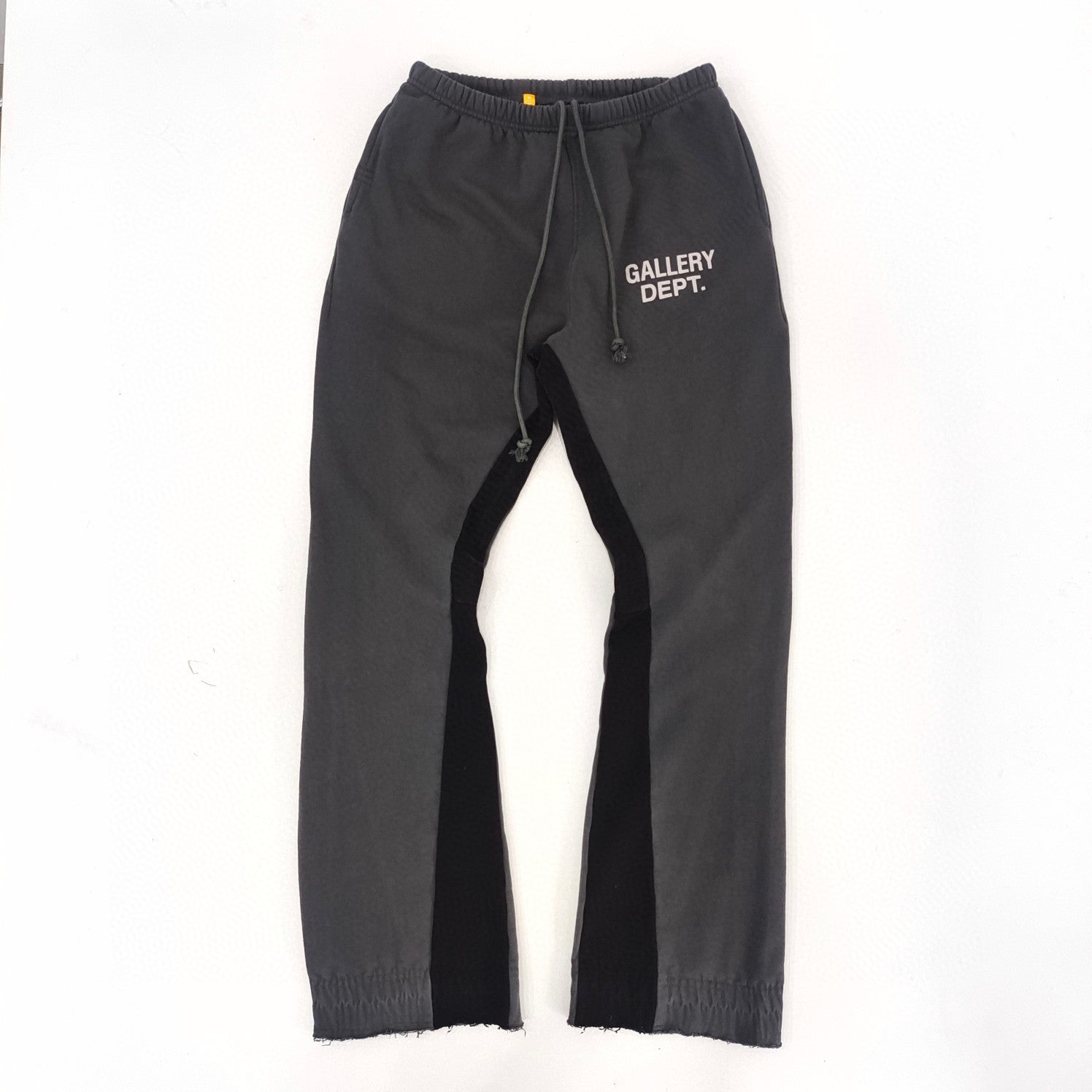 Gallery Dept Dark Grey Patchwork Cotton Drawstring Pants #96556