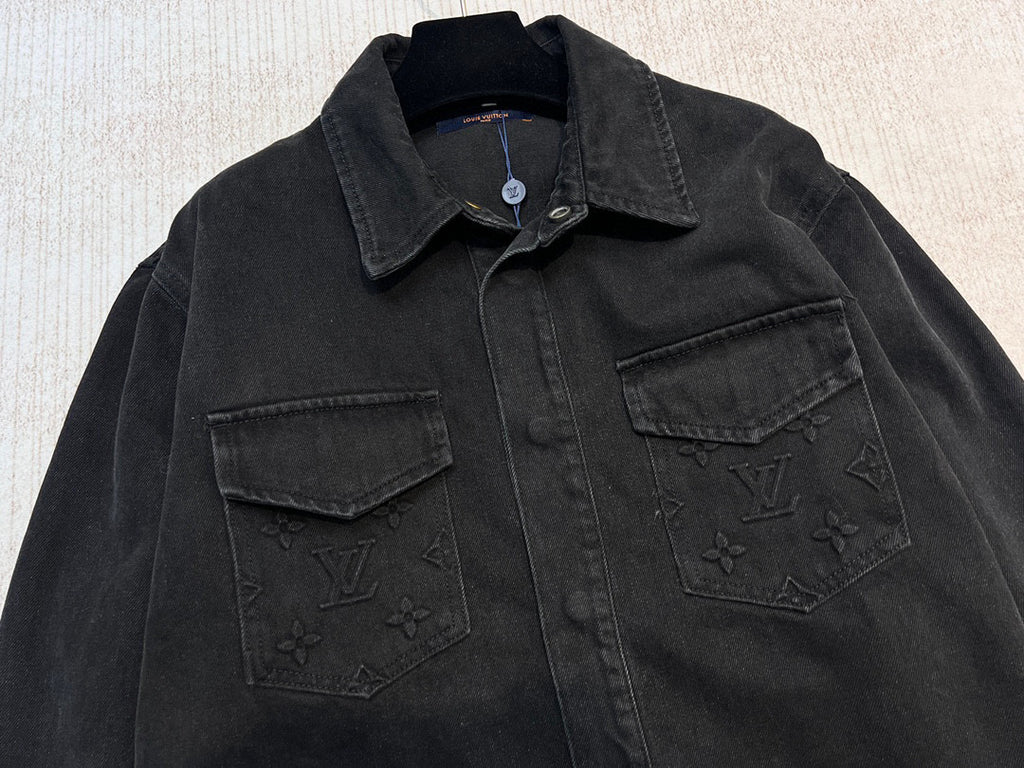 Louis Vuitton Denim Buckle Up Jacket And Pants Set #22157