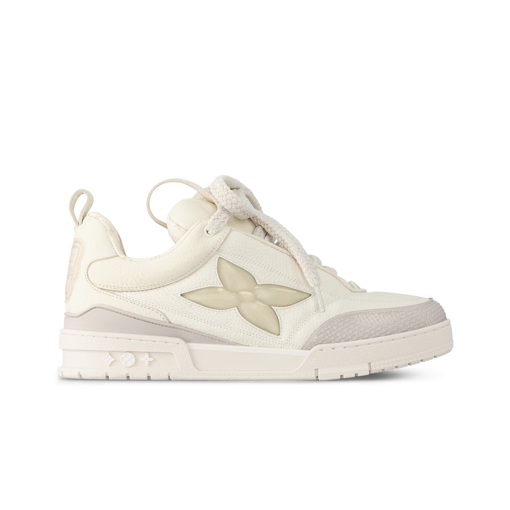Louis Vuitton LV Skate Sneaker Men's Solid Color Calfskin Round Toe Low Top Lace Up Casual Board Shoes #76697