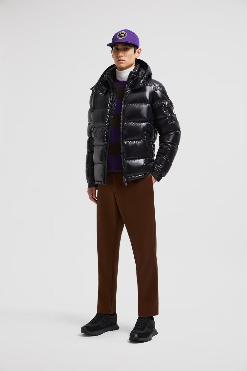 Moncler Men's Women's Maya Series Autumn And Winter Solid Color Zipper Short Warm Hooded Puffer Coat Down Jacket #71728