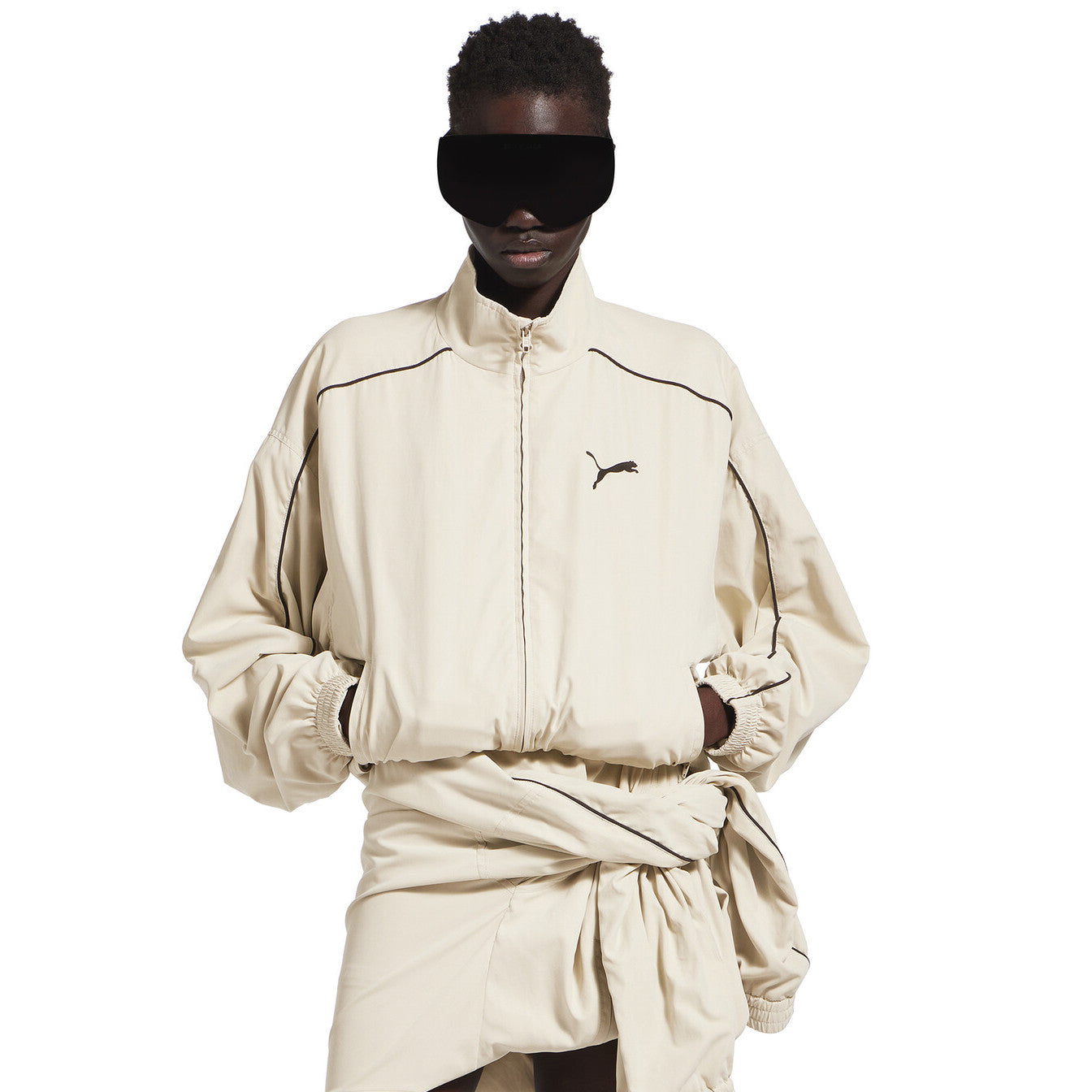 Balenciaga PUMA TRACKSUIT Men's And Women's Spring/Fall Fashion Casual High Neck Zipper Vintage Long Sleeve Sports Jacket #79475