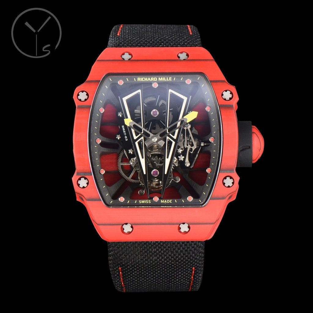 Richard Mille Men's Fabric Strap Anti-Glare Sapphire Glass Manual Mechanical Movement Watch #98592